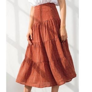 NWT | THML Boutique Dotted Tiered Maxi Flowy Skirt | Woman’s Small